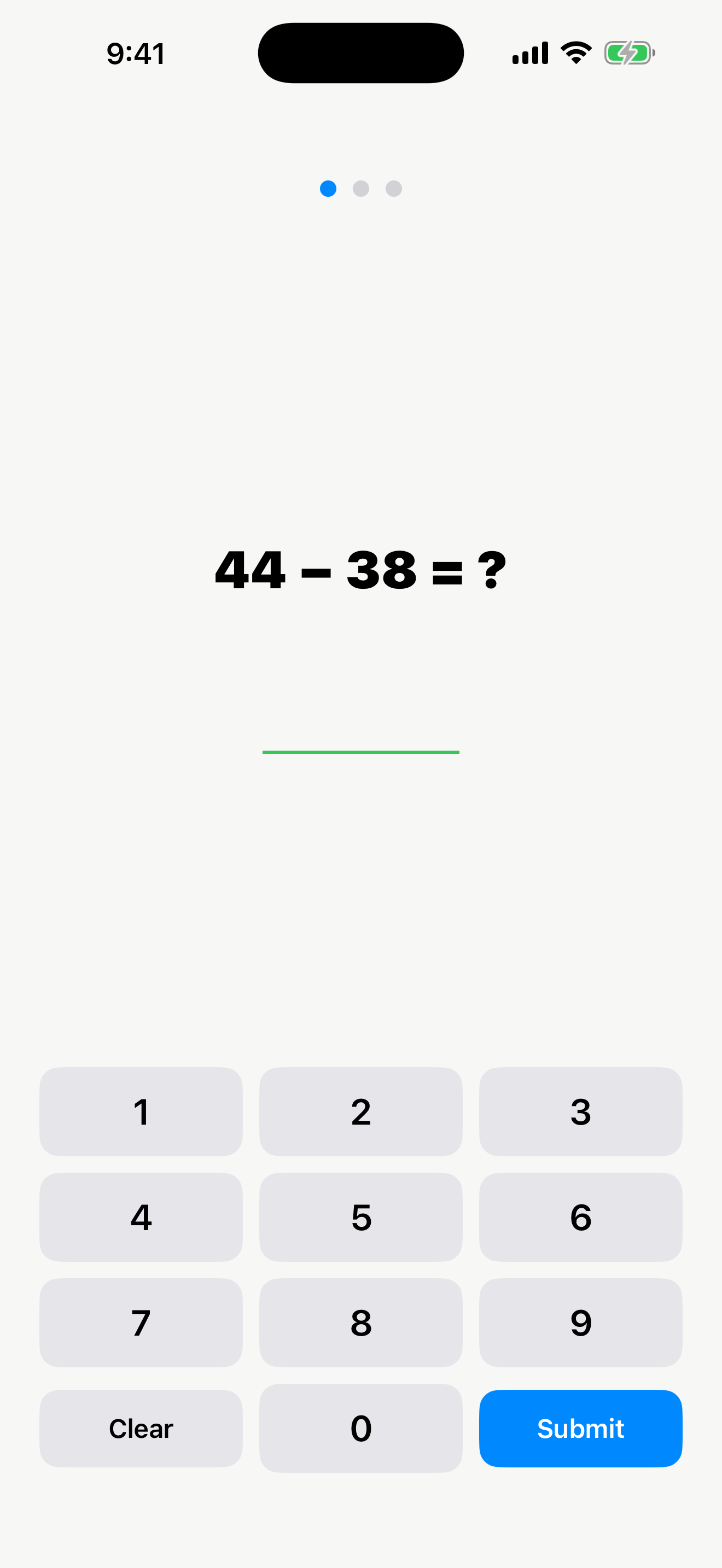 Math problem running while the alarm rings.